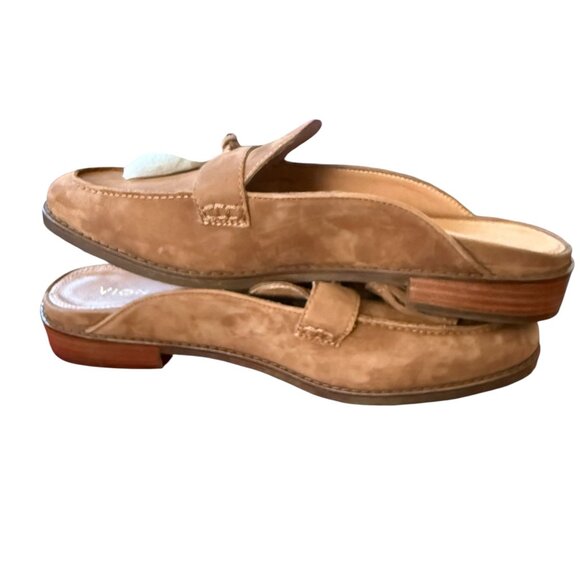 Vionic 'Reagan'  Brown Nubuck Tassled Mules NWOB Sz11 - Picture 4 of 9